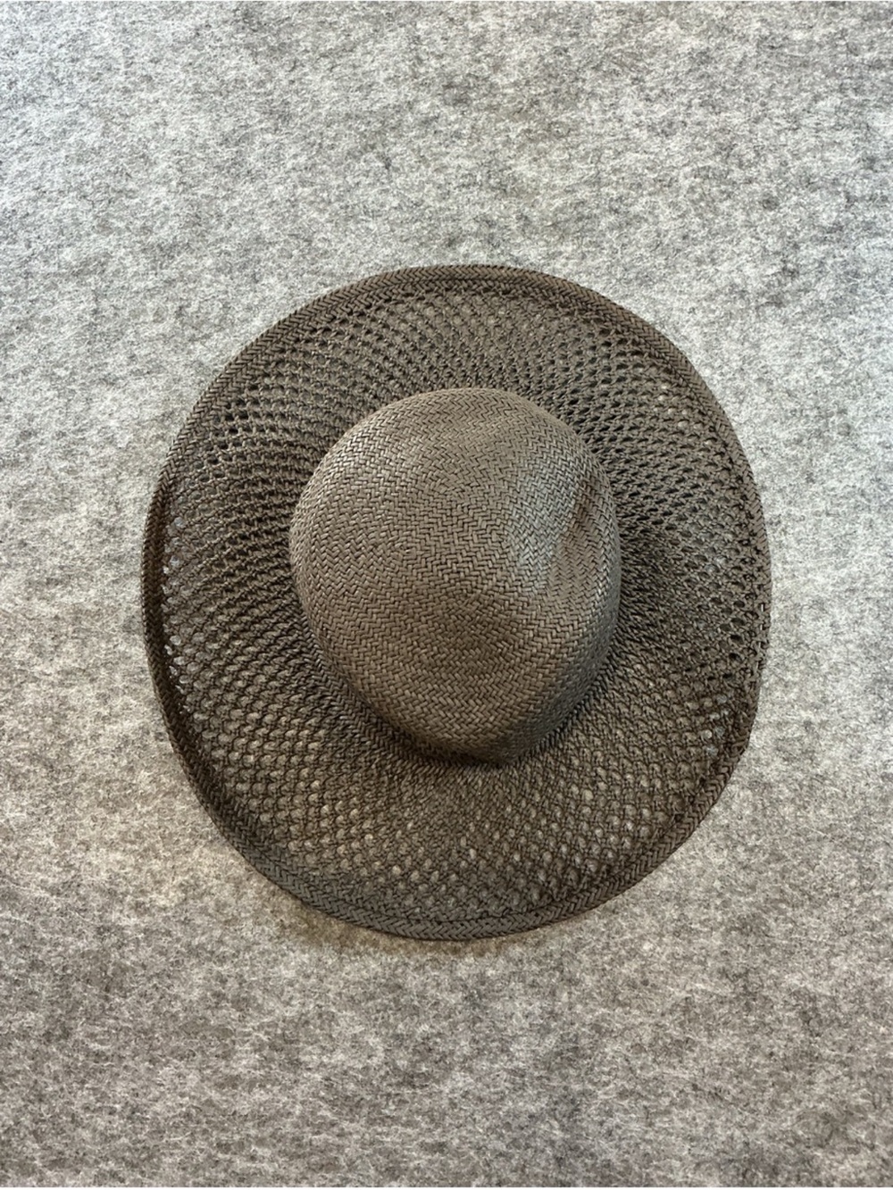All Saints Woven Wide-Brim Sun Hat in Black